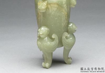 图片[2]-Jade tripod lidded vessel, Qing dynasty (1644-1911)-China Archive